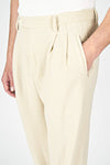 Double Pleated Wide-Fit Straight Trousers