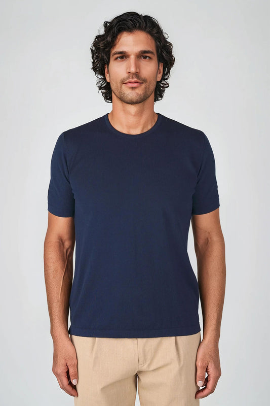 Pure crepe cotton T-shirt