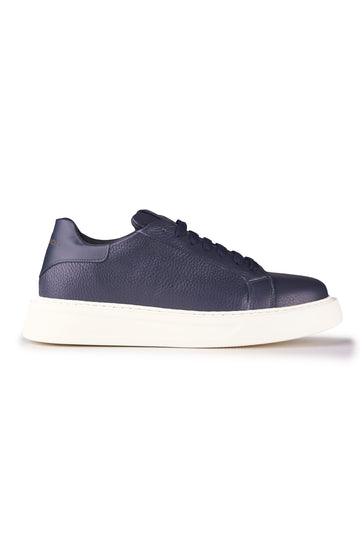 Pebbled Leather Sneakers with Extralight Sole
