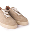 Suede Leather Sneakers with Rubber Sole