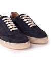 Suede Leather Sneakers with Rubber Sole