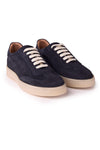Suede Leather Sneakers with Rubber Sole