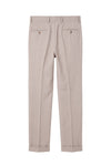 Stretch Wool Pleated Trousers