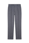 Stretch Wool Pleated Trousers