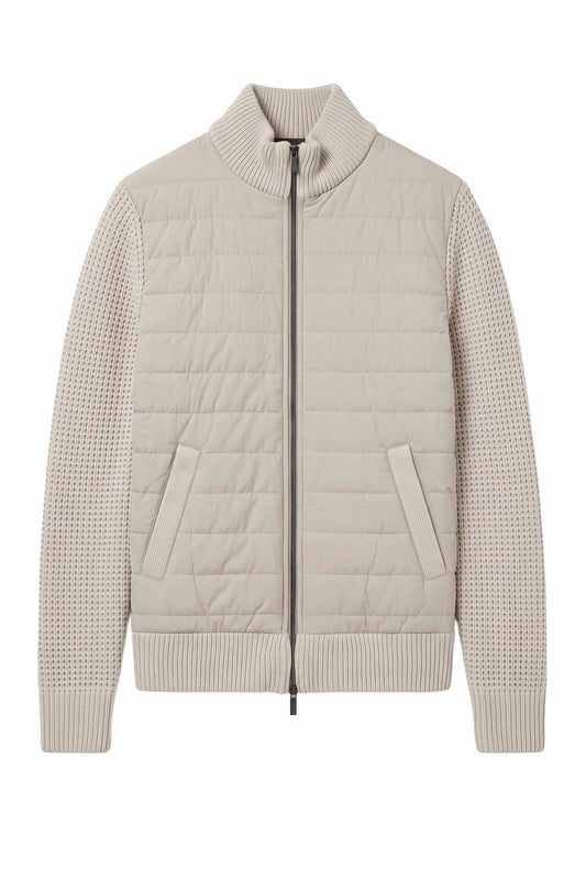 TREND Quilted Jacket with Knitted Sleeves - MONTEZEMOLO