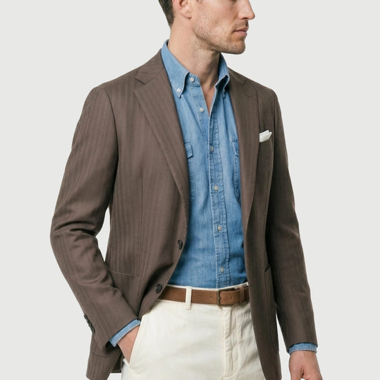 Unlined wool & linen blazer - Zegna® fabrics - MONTEZEMOLO
