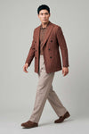 Unlined double-breasted blazer in linen, silk and wool - MONTEZEMOLO