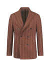 Unlined double-breasted blazer in linen, silk and wool - MONTEZEMOLO