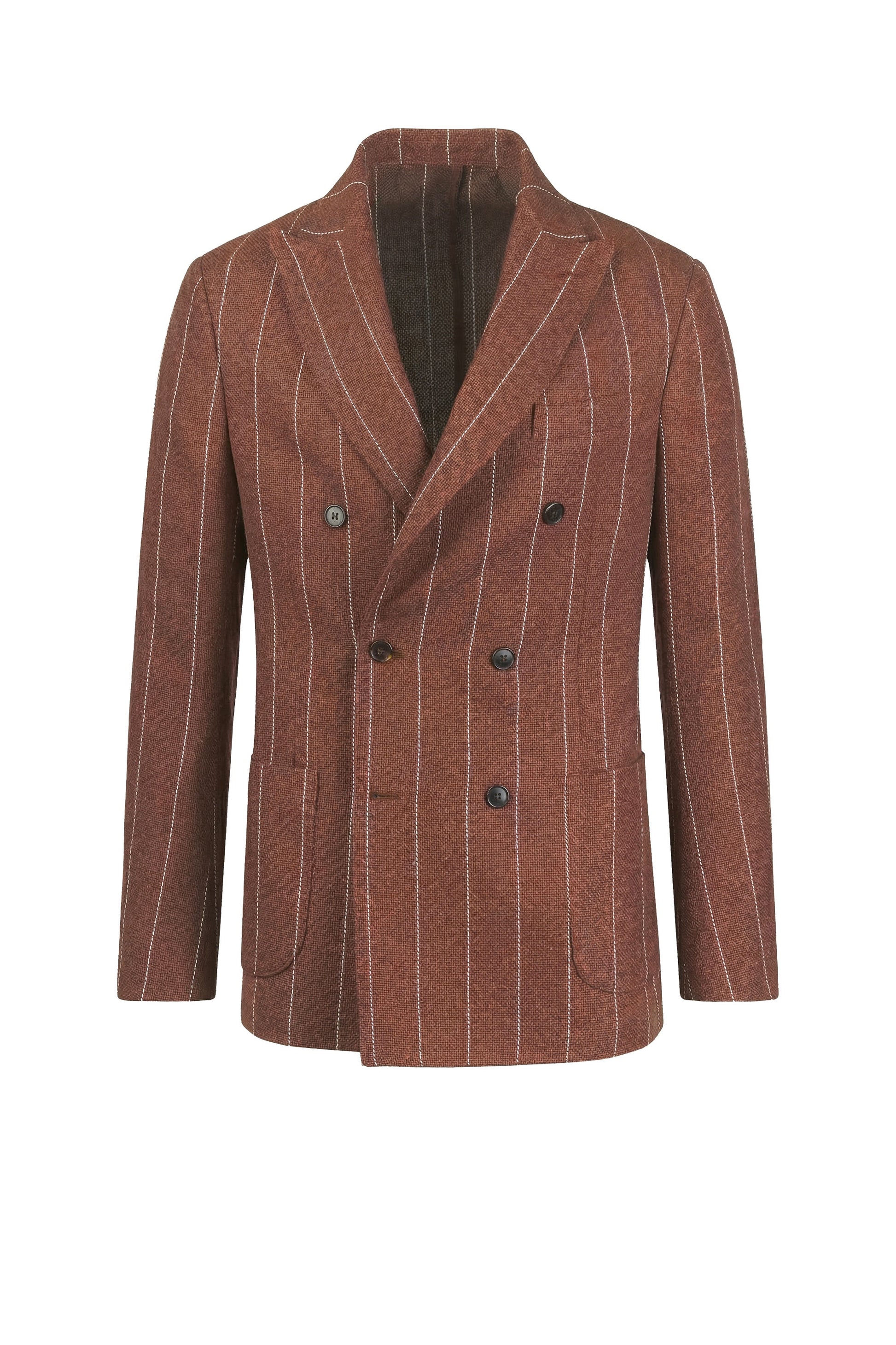 Unlined double-breasted blazer in linen, silk and wool - MONTEZEMOLO