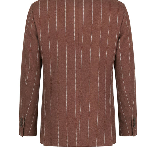 Unlined double-breasted blazer in linen, silk and wool - MONTEZEMOLO