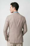 Pinstriped unlined double-breasted jersey blazer - MONTEZEMOLO
