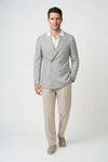Unlined double-breasted jacket - Loro Piana® fabrics - MONTEZEMOLO