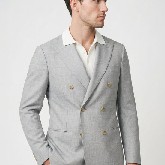 Unlined double-breasted jacket - Loro Piana® fabrics - MONTEZEMOLO