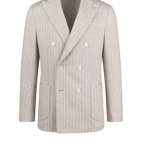 Pinstriped unlined double-breasted jersey blazer - MONTEZEMOLO