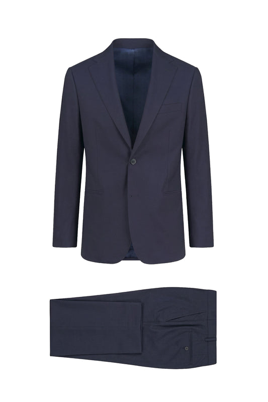 Single-breasted merino wool suit - MONTEZEMOLO