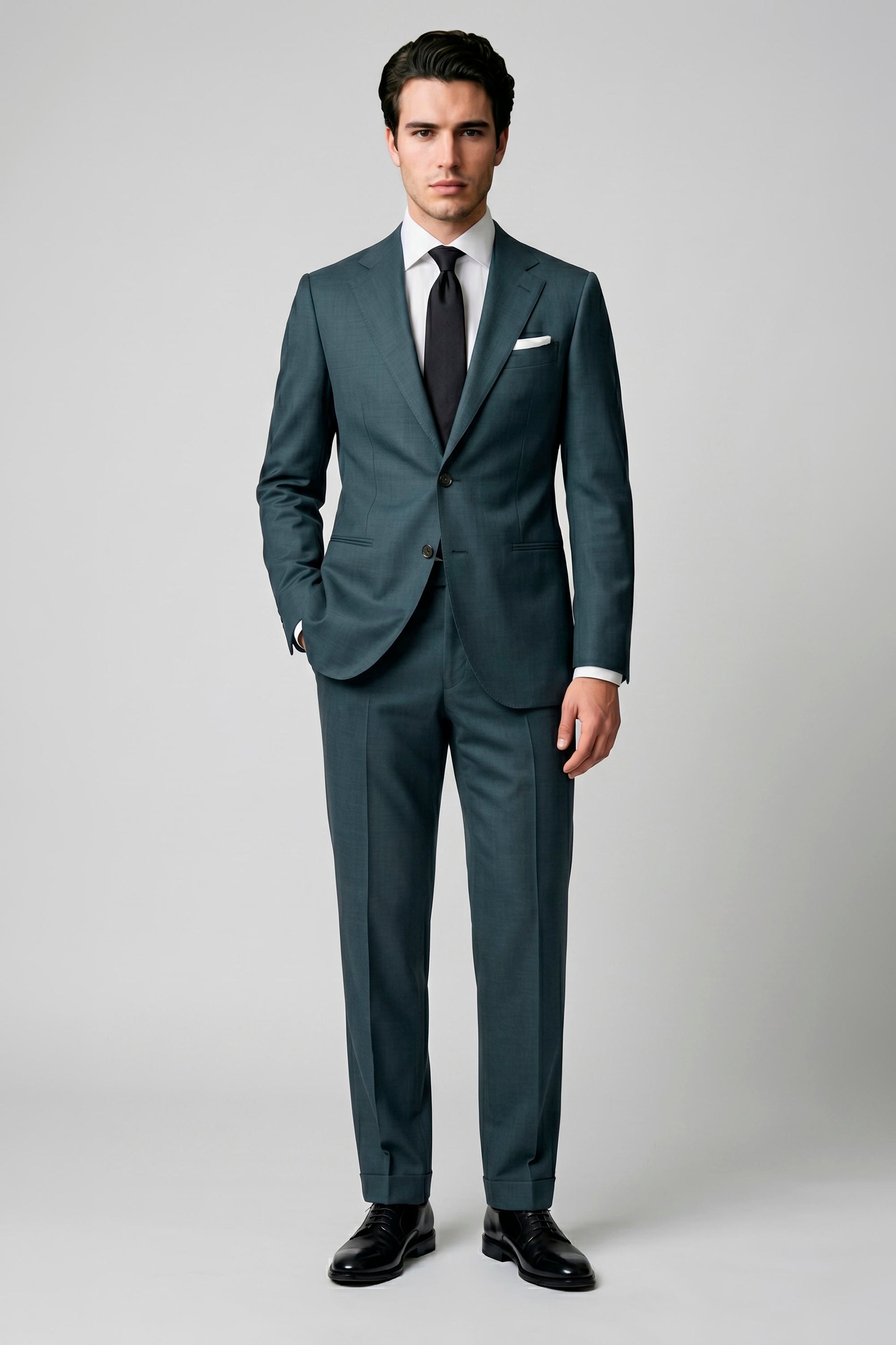 Super 150's merino wool suit - Loro Piana® fabrics - MONTEZEMOLO