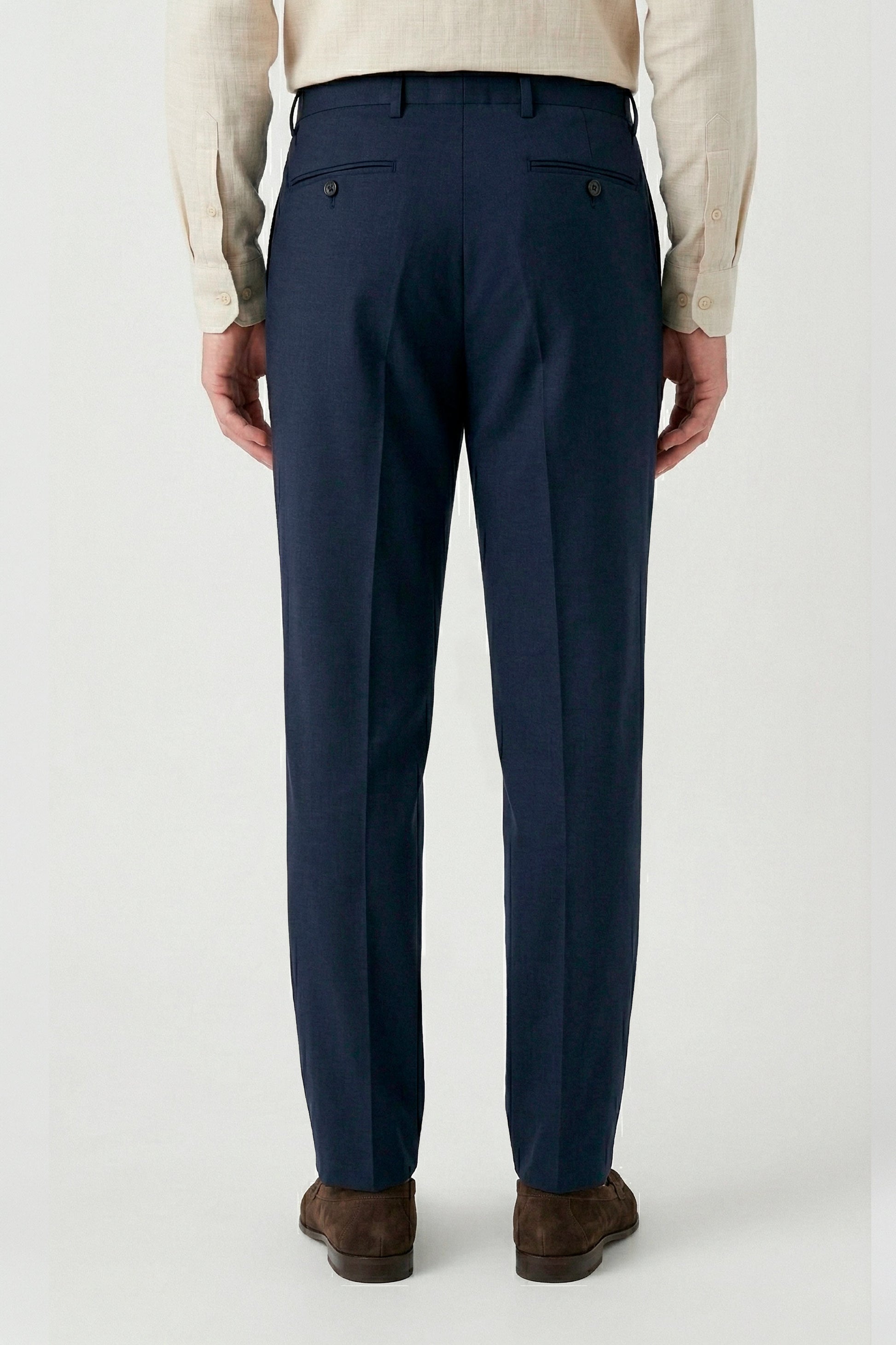 Bi-stretch wool tailored pleated trousers - MONTEZEMOLO