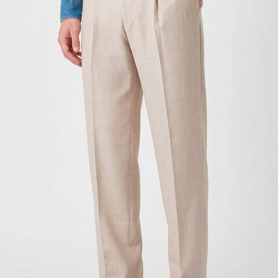 Bi-stretch wool tailored pleated trousers - MONTEZEMOLO