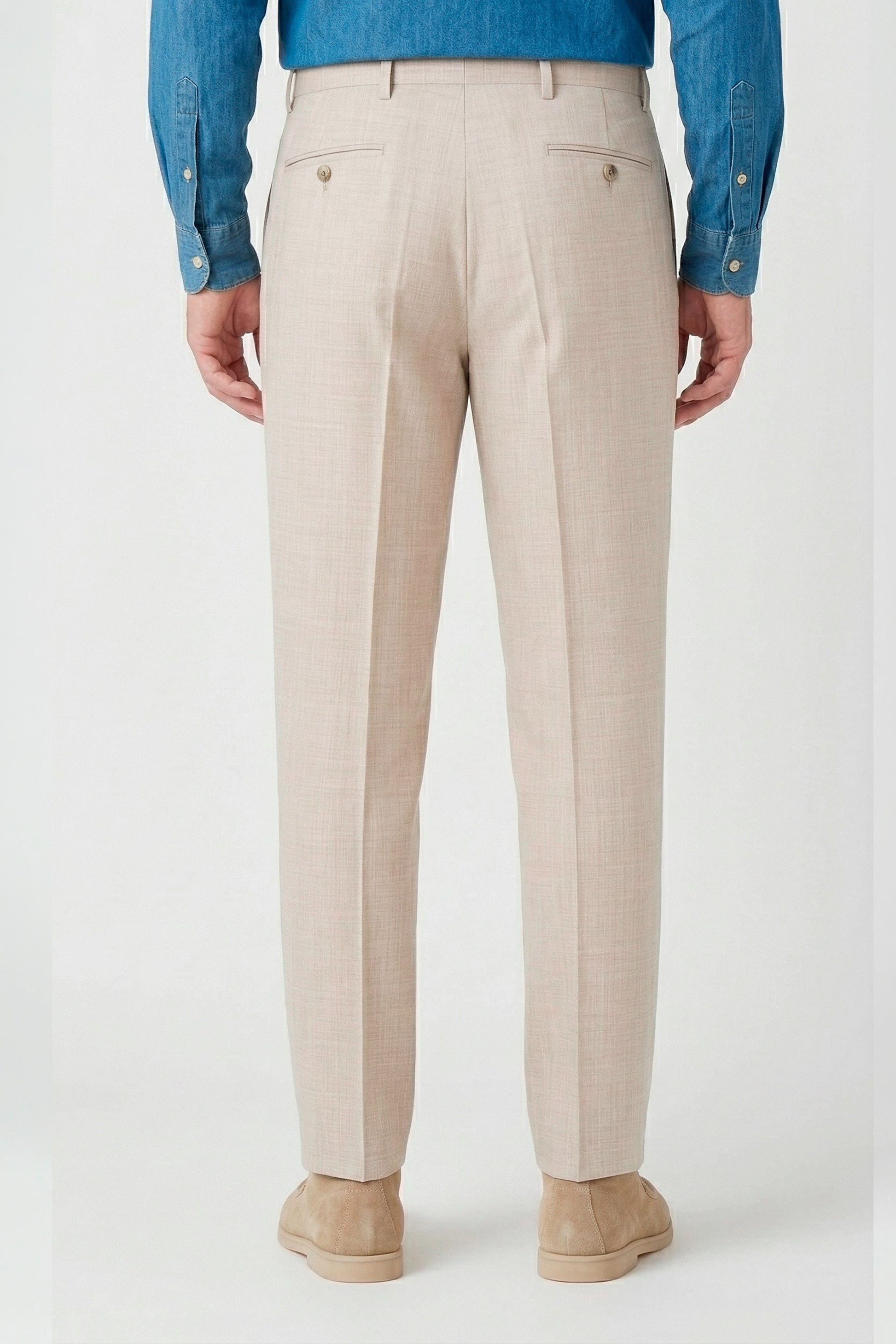 Bi-stretch wool tailored pleated trousers - MONTEZEMOLO