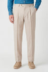 Bi-stretch wool tailored pleated trousers - MONTEZEMOLO