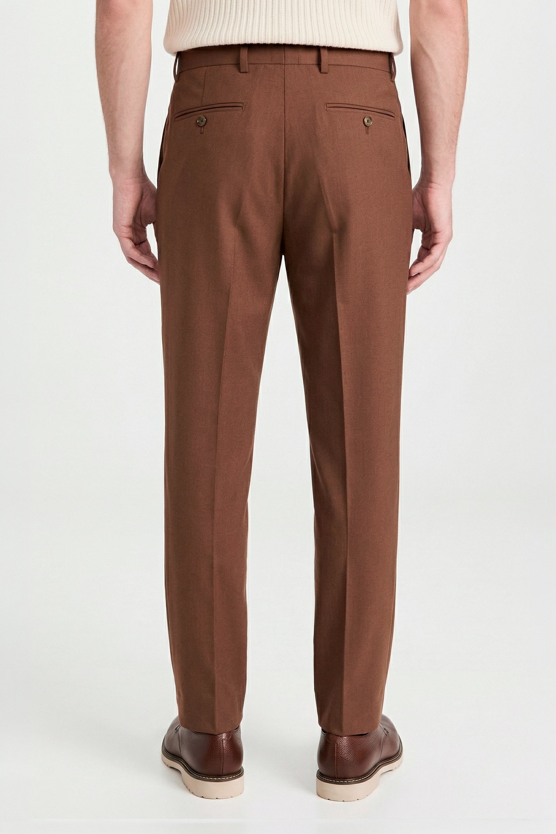 Bi-stretch wool tailored pleated trousers - MONTEZEMOLO