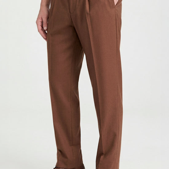 Bi-stretch wool tailored pleated trousers - MONTEZEMOLO