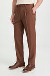Bi-stretch wool tailored pleated trousers - MONTEZEMOLO