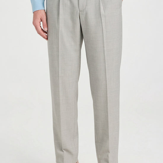 Bi-stretch wool tailored pleated trousers - MONTEZEMOLO