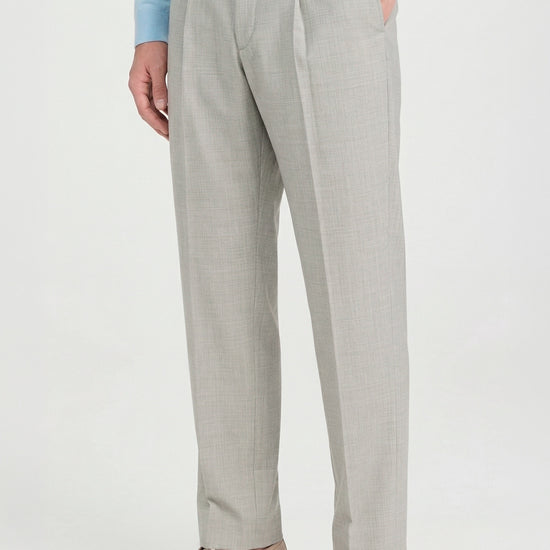 Bi-stretch wool tailored pleated trousers - MONTEZEMOLO