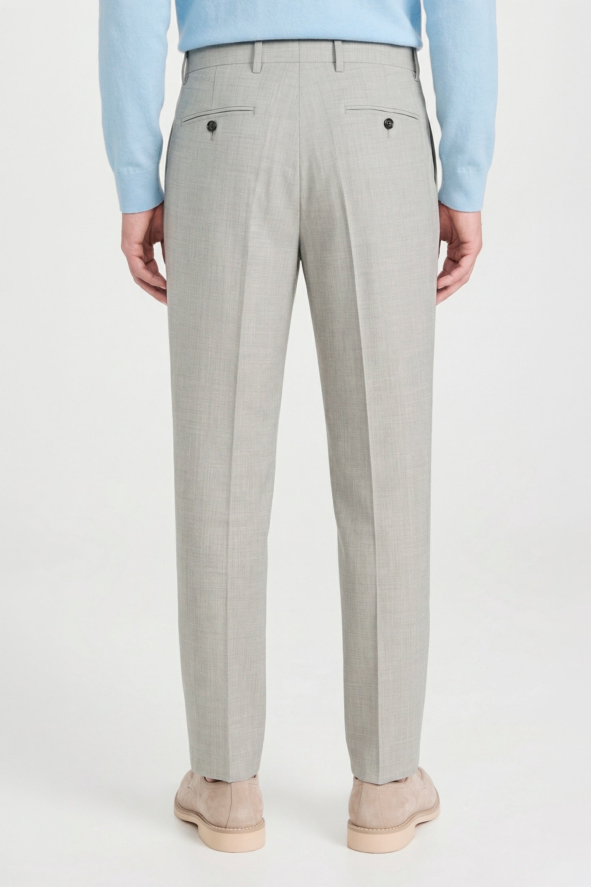 Bi-stretch wool tailored pleated trousers - MONTEZEMOLO