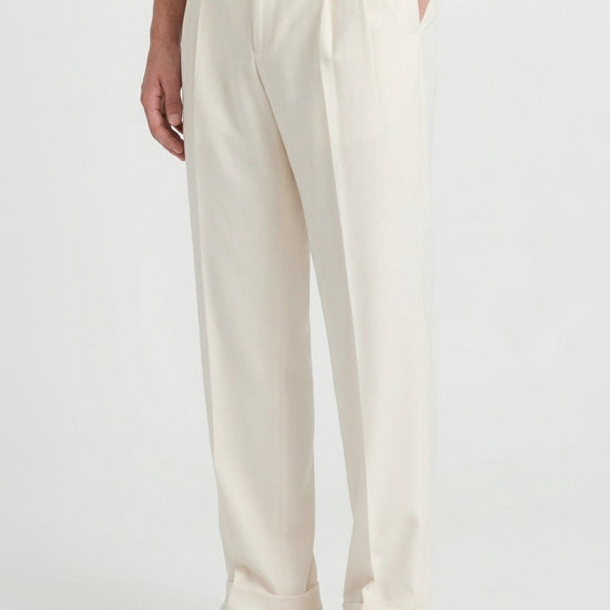 Fresco wool double pleats trousers - MONTEZEMOLO