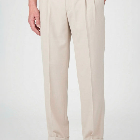 Fresco wool double pleats trousers - MONTEZEMOLO