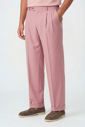 Fresco wool double pleats trousers - MONTEZEMOLO