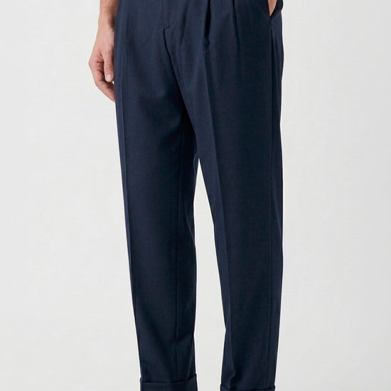 Fresco wool double pleats trousers - MONTEZEMOLO
