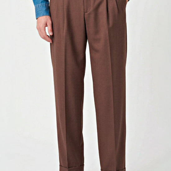 Fresco wool double pleats trousers - MONTEZEMOLO