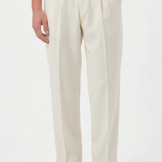 Double pleats Wide-fit fresco wool trousers - MONTEZEMOLO