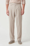 Double pleats Wide-fit fresco wool trousers - MONTEZEMOLO