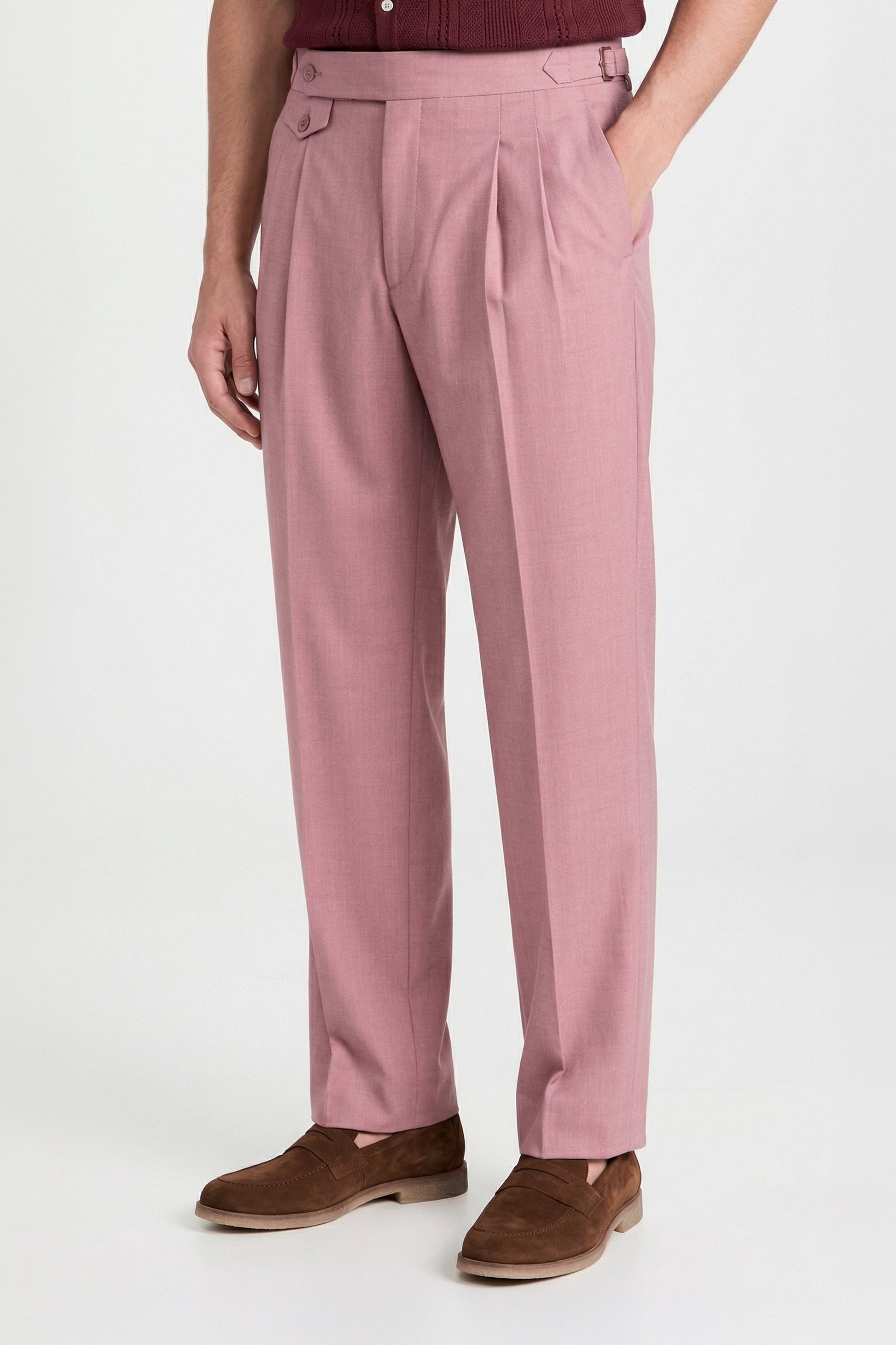 Double pleats Wide-fit fresco wool trousers - MONTEZEMOLO