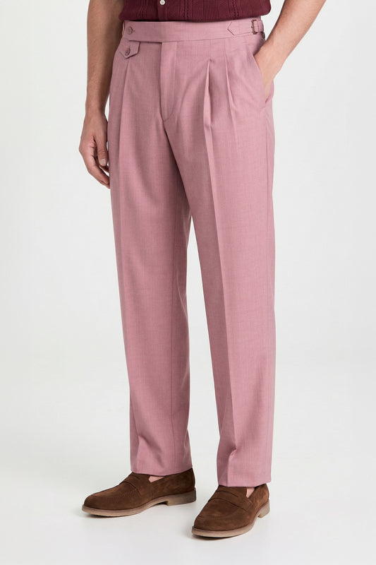 Double pleats Wide-fit fresco wool trousers - MONTEZEMOLO