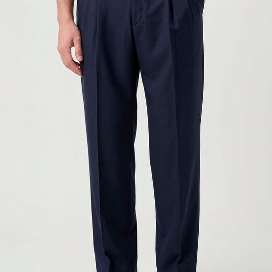 Double pleats Wide-fit fresco wool trousers - MONTEZEMOLO
