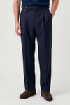Double pleats Wide-fit fresco wool trousers - MONTEZEMOLO