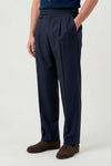 Double pleats Wide-fit fresco wool trousers - MONTEZEMOLO