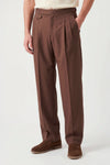 Double pleats Wide-fit fresco wool trousers - MONTEZEMOLO