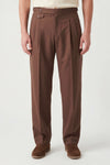 Double pleats Wide-fit fresco wool trousers - MONTEZEMOLO