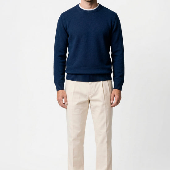Organic cotton crewneck sweater - MONTEZEMOLO