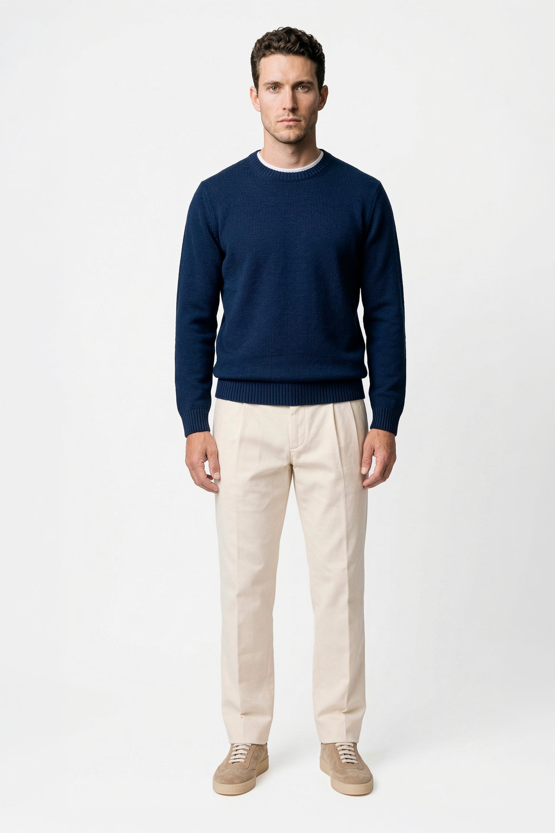 Organic cotton crewneck sweater - MONTEZEMOLO