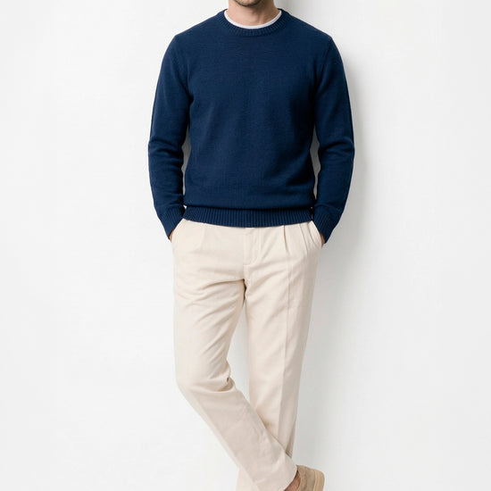 Organic cotton crewneck sweater - MONTEZEMOLO
