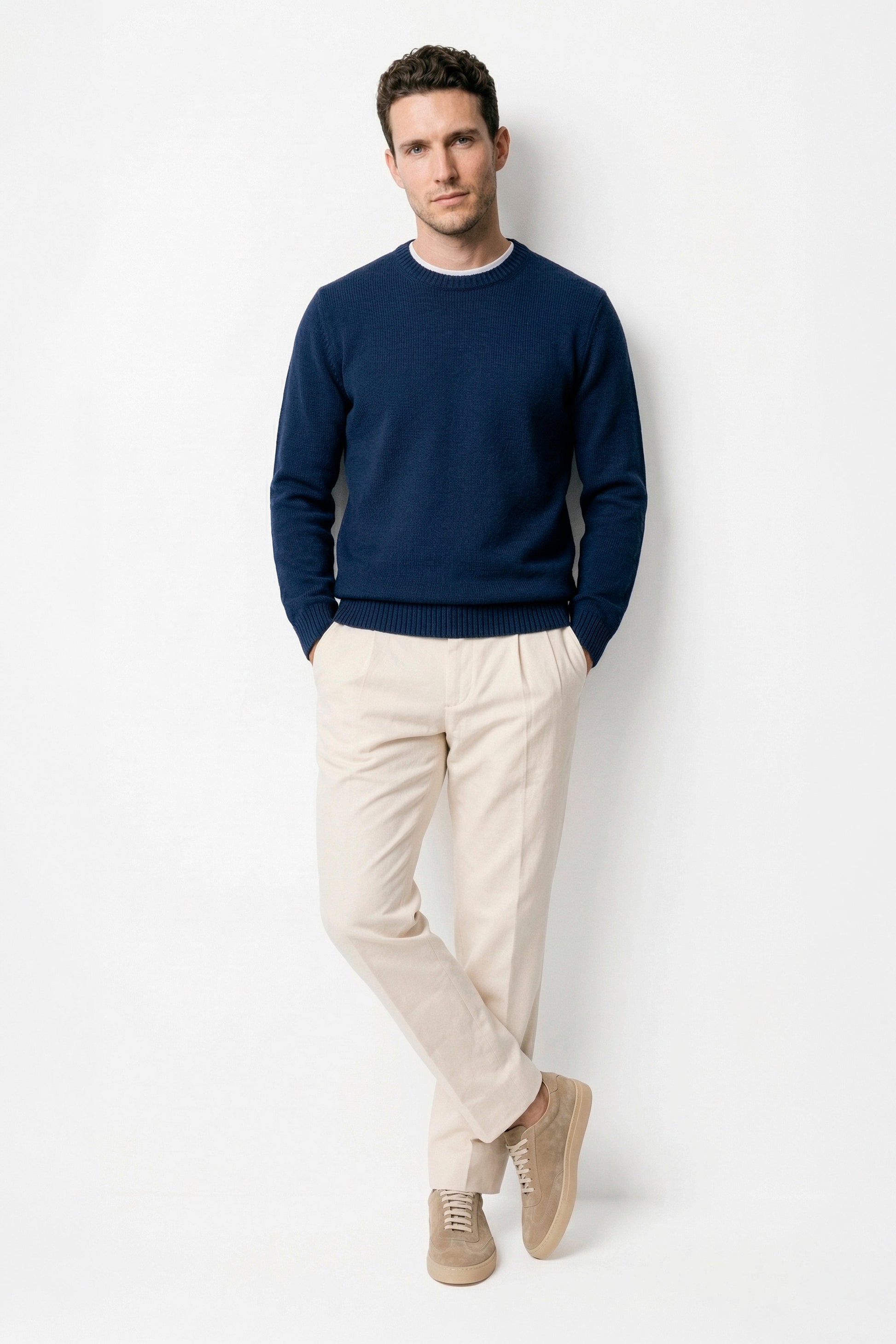 Organic cotton crewneck sweater - MONTEZEMOLO