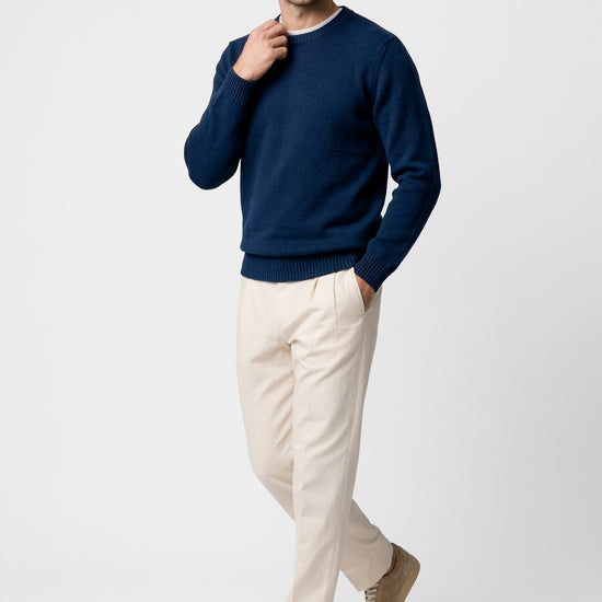 Organic cotton crewneck sweater - MONTEZEMOLO
