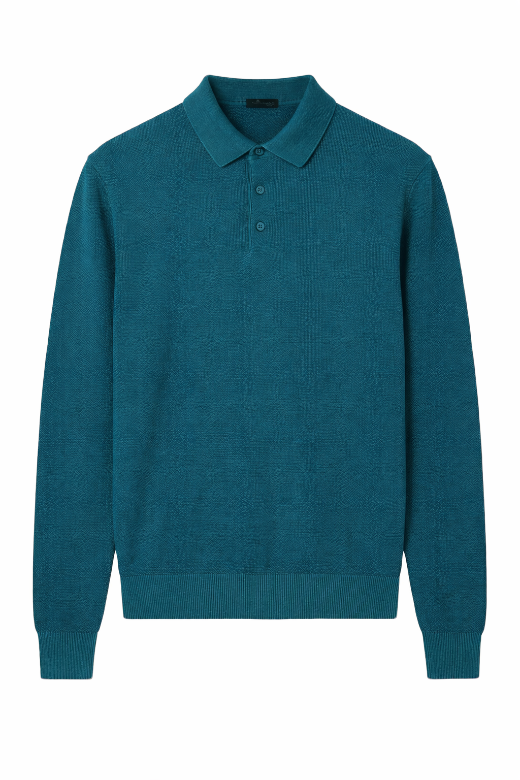 Long-sleeve honeycomb knit polo - MONTEZEMOLO